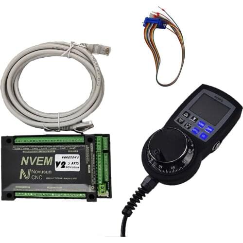 NVEM mach3 cnc controller 3/4/5/6 axis controller system cnc engraving machine kit 6 digital display electronic handwheel