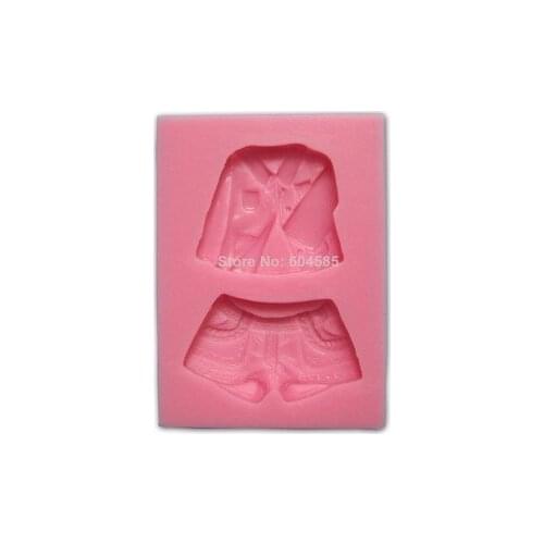 Cool Jacket and Pants Shape Fondant 3d Molds, Silicone Mold, Candle Moulds, Sugar Craft Tools, Chocolate Moulds, Bake Wareg
