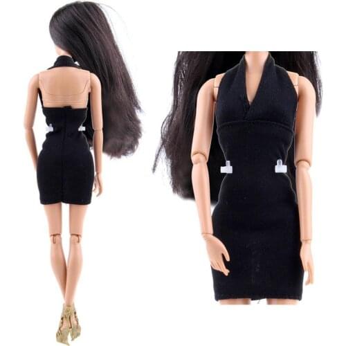 1set 30cm Dolls Little Black Dress Up Toy Multicolor Shirt Point Casual Clothes Accessories Wear Wave Outfit For Dolls Daily J3H