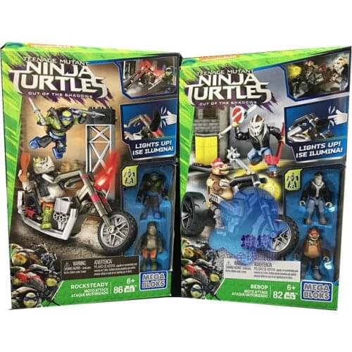 Mega Bloks Teenage Mutant Ninja Turtles TMNT: Out of The Shadows Moto Attack Playset Rocksteady Moto Attack Ataque Motorizado