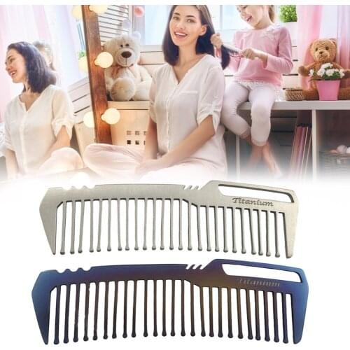 Mini Portable Titanium Alloy Comb EDC Super Light Titanium Comb Outdoor Small Accessories For Camping Hiking