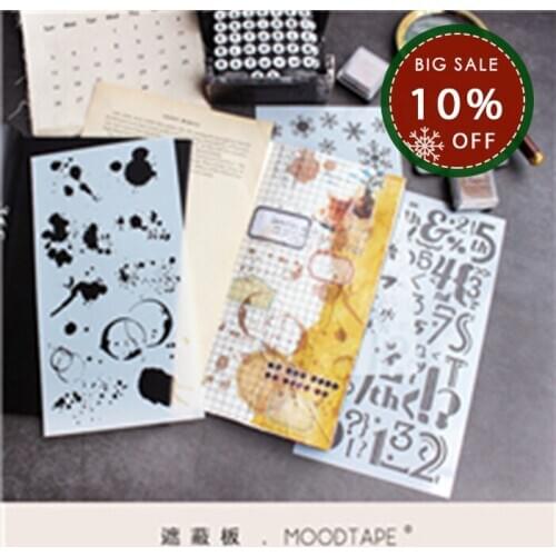 Moodtape Craft Layering Stencils For Walls Painting Scrapbooking Stamp Album Decor Embossing coffee stains