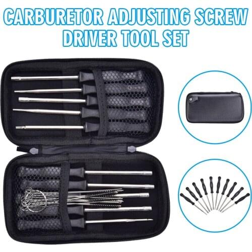 10pcs Splined Carb Carburetor Adjusting Tool Kit Pro Stainless Steel Screwdriver Tool Hand Tool Carburetor Adjust Screwdriver
