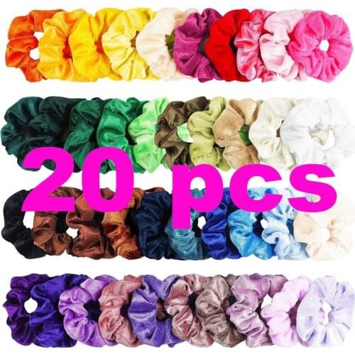 50/20/16/12/10/6/3/1 PCS Fashion Velvet/Silk Scrunchie Elastic Hair Rubber Bands Hair Ropes Ties Gum For Women Hair Accessories