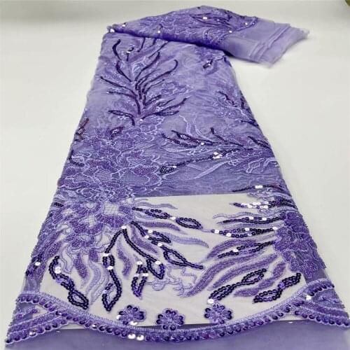 2021 Embroidery Lace French Mesh Lace Latest African Lace Handmade Gold Dresses Tulle Mesh Lace Fabric For Dress J13-4