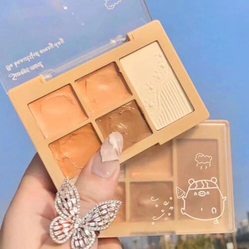 5 Color Illuminator Highlighter Palette Makeup Concealer Face Foundation Shimmer Contour Powder Palette Highlight Face Blush
