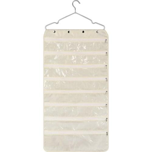 56 Pocket Jewelry Hanging Organizer Jewelry Display Storage Bag Earrings Ring Necklace Bracelet Organizer Display