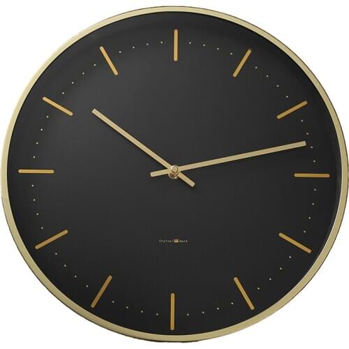 Black Metal Large Wall Clock Modern Design Mute Luxury Hanging Clocks Wall Home Decor Living Room Clock Mechanism Big Watch Gift