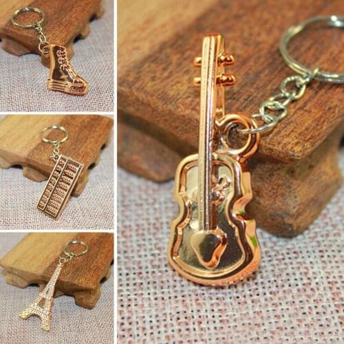 Acrylic Eiffel Tower Key Chain Key Ring Cute Car Motorcycle Racket Keychains Keyring Holder Charm Bag Accessories Christmas Gift