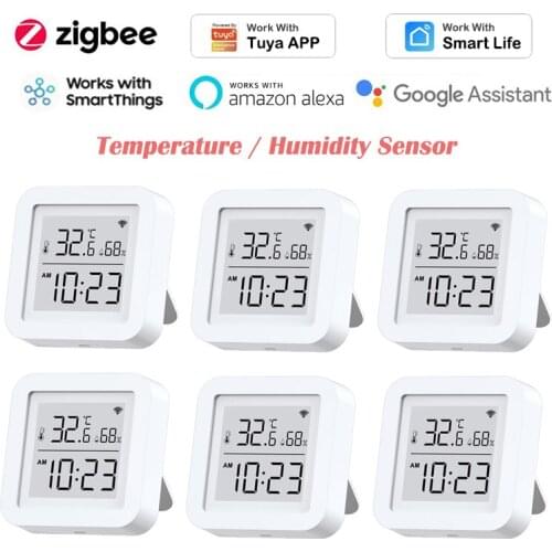 1-10pcs WiFi Temperature Sensor Humidity Sensor USB Power Support Tuya Smartlife SmartThings APP Alexa Google Home Automation