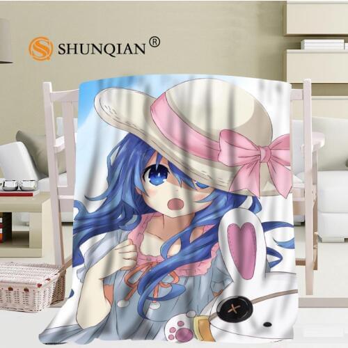 Custom Date a Live Travel Blanket Home TV Casual Relax for Family Soft Fluffy Warm Blanket