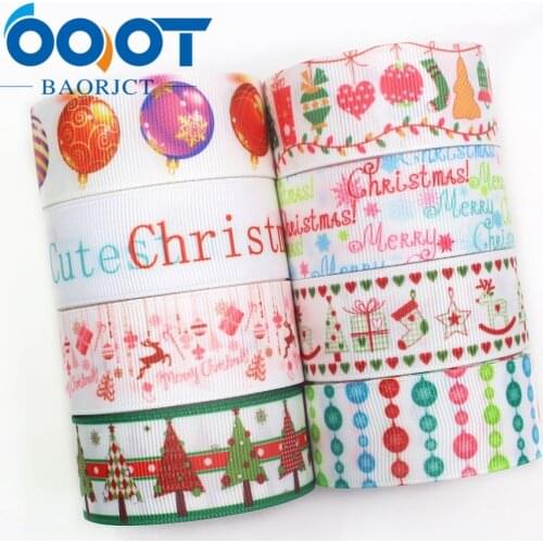 OOOT BAORJCT I-19713-19,25mm,10yards Christmas series Cartoon grosgrain ribbons,bow cap accessories and decorations,DIY material