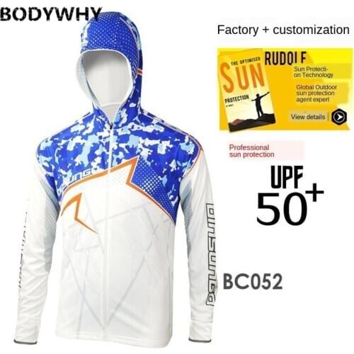 Fishing Suit Summer Sunscreen Clothing Quick-Drying Breathable Cycling clothing UV Wicking Hoodie Outdoor Sports
