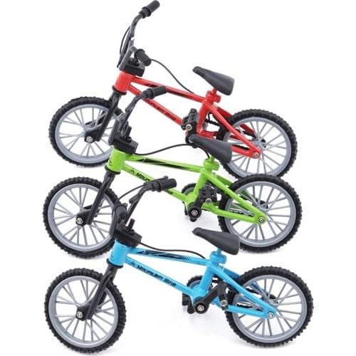 Hot Sale Kids Mini Simulation Alloy Finger Bike Toys Xmas Birthday Gifts for Children Fingerboard Bicycle Toys With Brake Rope