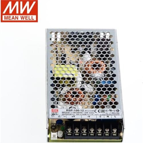 MEAN WELL RSP-100-12 Switching Power Supply 110V/220V AC to 12V DC 8.5A 102W pfc Meanwell Transformer replace of SP-100-12