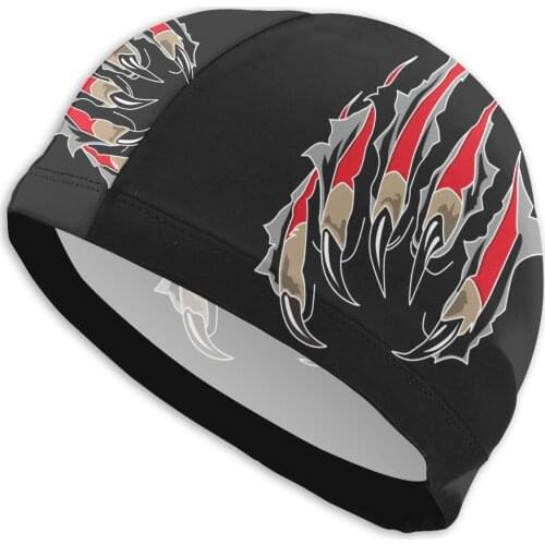 Mens Jeans Swimming Cap Claws Tearing The Hole Bath Caps Swimwear For Swimming in the Pool