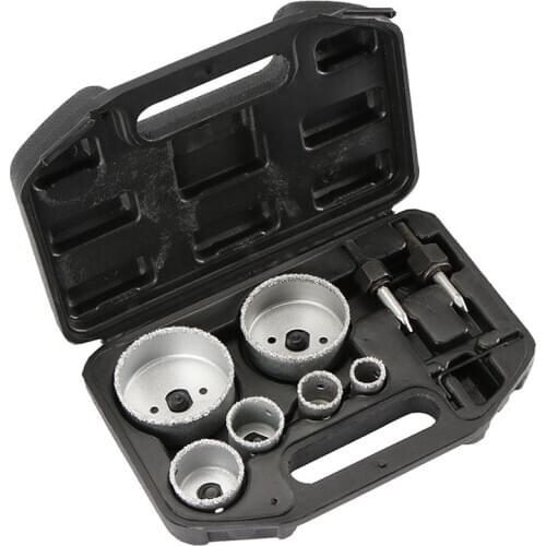 9pcs Diamond Coated Drill Bit Set Tile Marble Glass Ceramic Hole Saw Drilling Bits For Power Tools 22mm-73mm