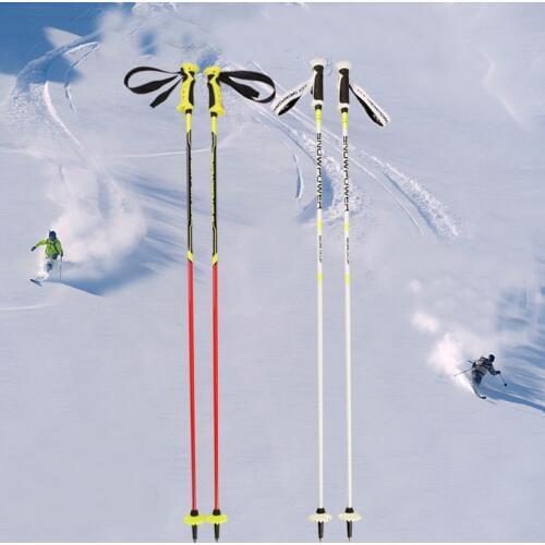 2020 New Pro Ski Snow Poles Carbon Fiber Sticks Walking Alpenstock For Snowboard Hiling Trekking Aluminumi Alloy 105cm-125cm