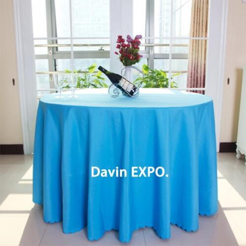 New Polyester Round 200cm Multi-color Round Table Cloth Nappe de table Wedding Tablecloth Party Table Cover Dining Table Linen
