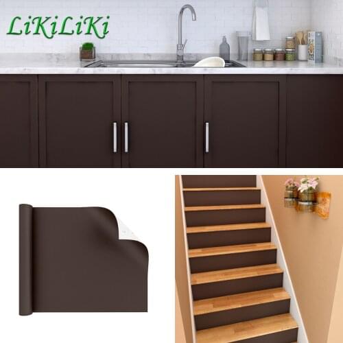 Solid Color Thick Matte Gentle Touch Wallpapers PVC Waterproof Self-Adhesive Wall Stickers Kitchen Countertops Decorative Film