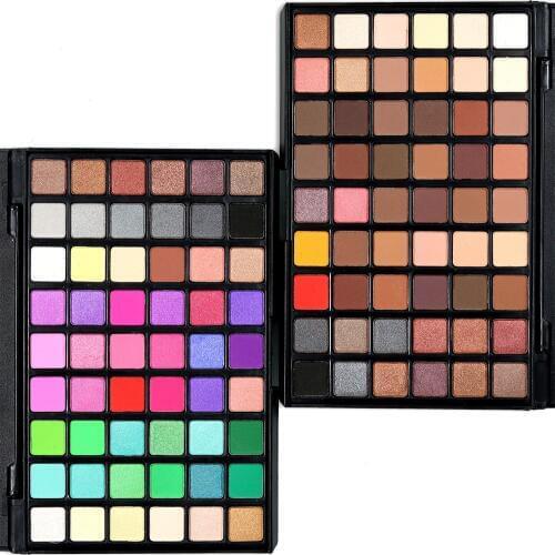 54 Colors Eyeshadow Palette Glitter Shimmer Matte Pigment Eye Shadow Cosmetics Shimmer Eyes Beauty Makeup Kit