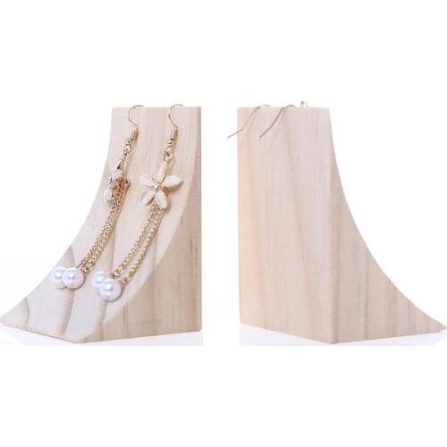 Fashion Wood Jewelry Earring Display Stand Holder Showcase Organizer jewelry display holder organizer stand