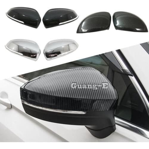 For VW TiguanL Tiguan L MK2 2016 2017 2018 2019 2020 Car ABS Chrome Back Rear View Rearview Mirror Strip Stick Trim Panel Lamp