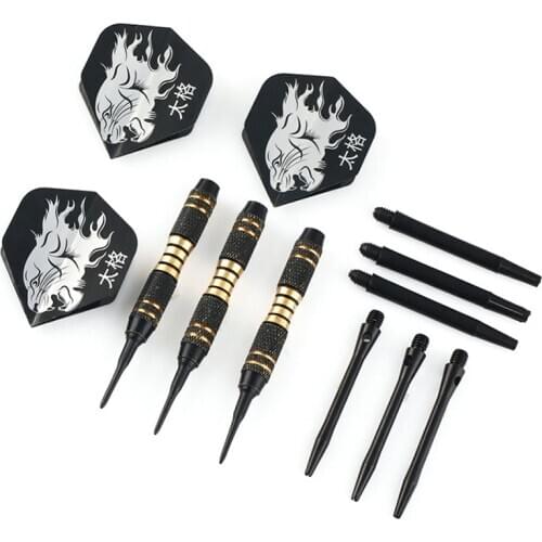 3Pcs/Set Professional Darts 18g Safty Soft Tip Darts Black For Indoor Outdoor Dartboard Games Safe Throwing Equipment Supplies