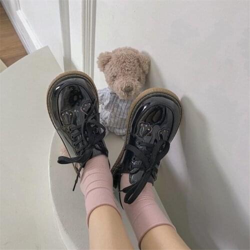 British Pu Leather Jk Lolita Shoes Womens New Spring Japanese School Uniform Shoe Retro Lolitas College Kawaii Style Low Heel