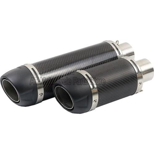 51mm Universal Modified Motorcycle AK Exhaust Muffler Pipe For Honda Benelli Kawasaki Escape Fried Street Scooter Dirt Pit Bike