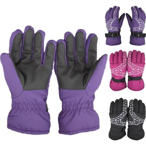 Thickened Warm Waterproof Wind Proof Women Skiing Gloves Cycling Gloves Snowboard Ski Gloves Anti-Cold Winter Gloves
