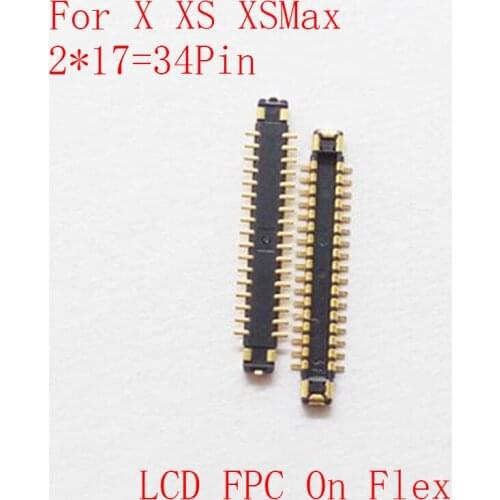 2Pcs USB Charger Battery FPC Port Plug For iPhone X XS XSMax Max 3D Touch LCD Display Digitizer FPC Connector On Motherboard
