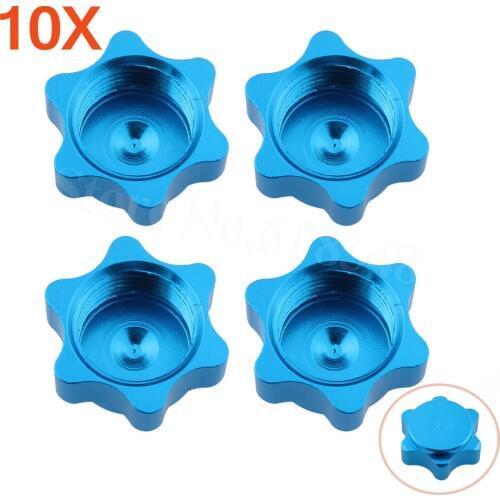 10 Sets Aluminum Alloy Wheel Hub Cover HEX 17mm Dust Proof For HSP HPI Traxxas RC 1/8 Car Monster Buggy