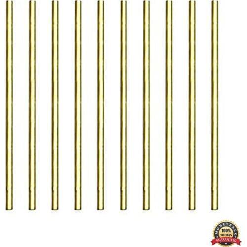 10pcs Brass Solid Round Rod Lathe Bar Stock 3mm in Diameter 100mm in Length Brass Round Rods Bar Assorted For DIY Craft