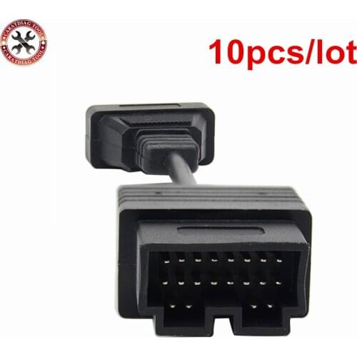 10pcs/lot Newest 20PIN For KIA Diagnostic interface Best Wire Cable OBD to OBD2 Cable For KIA 20PIN to 16 PIN Free Shipping