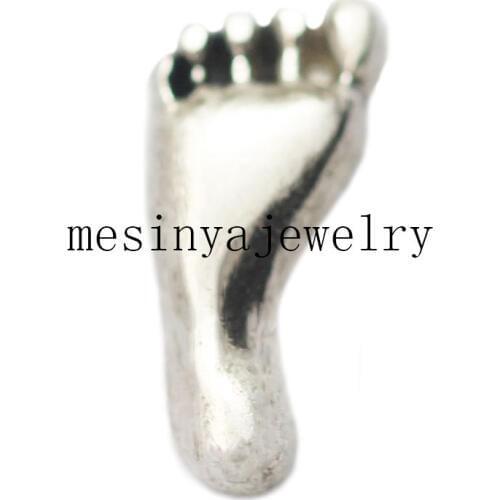 10pcs Bare foot floating charms for glass locket Min amount $15 per order mixed items,FC-058