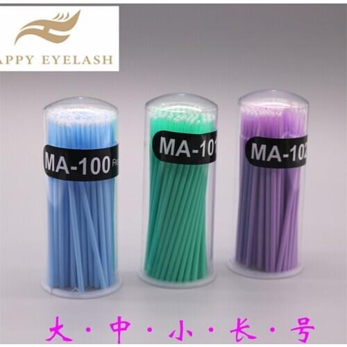 100pcs/bag Durable Micro Disposable Eyelash Extension Makeup Brushes Individual Applicators Mascara Removing Tools