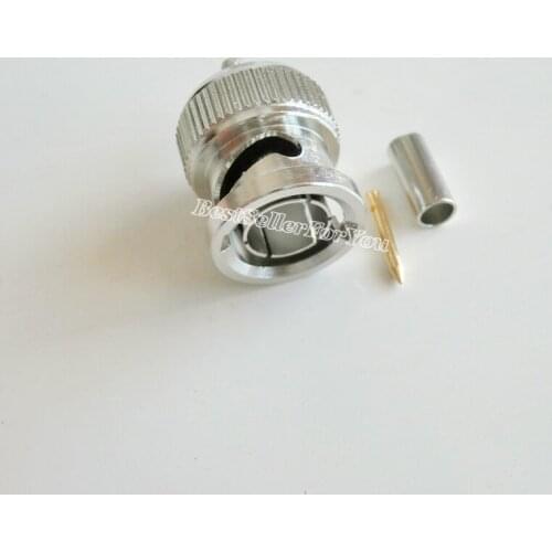 10Pcs BNC Q9 Male Plug Straight Crimp RG179 RG174 RG316 Cable RF Coax Connector 75ohm