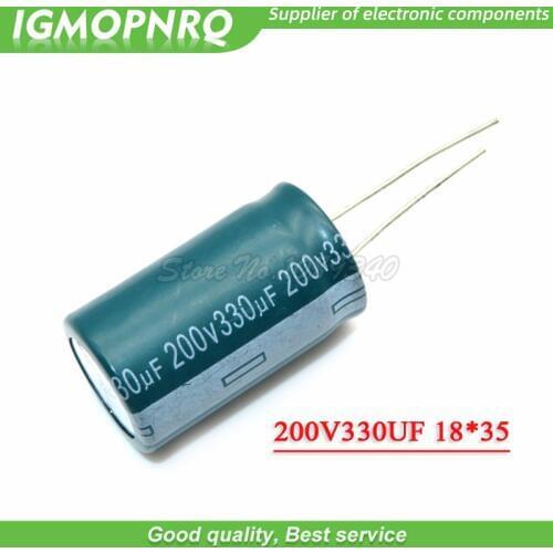 5PCS 200v330uf 330uf220v 18*35MM Electrolytic capacitor 200v 330uf 18x35 200V330UF