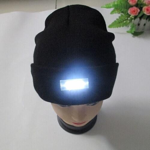 5-LED Lighted Cap Winter Warm Beanie Angling Hunting Camping Hat 5Color Hot Sale Outdoor Activities Cycling Headwear