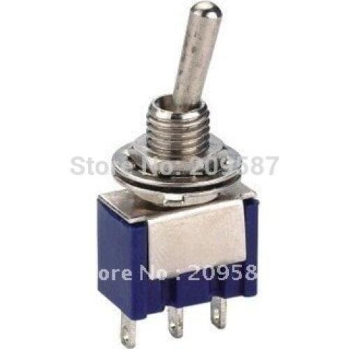 50pcs 3-Pin SPDT ON-OFF-ON Toggle Switch 6A 125VAC