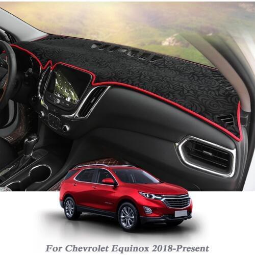 Car Styling Dashboard Protective Mat Shade Cushion Pad Rose Carpet For Chevrolet Equinox 2018-Present RHD&LHD Internal Accessory