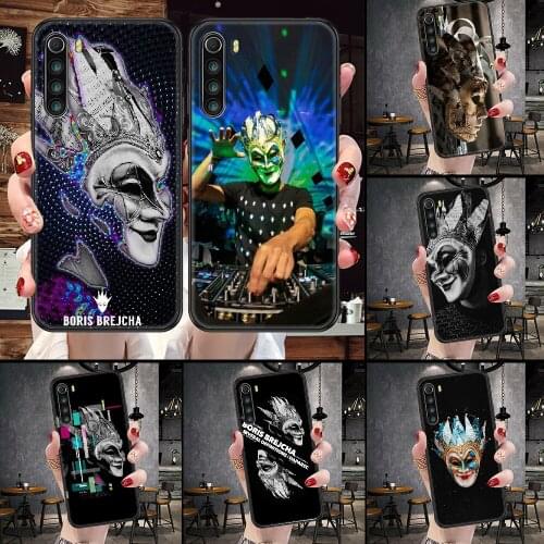 DJ Boris Brejcha Phone Case For Xiaomi Redmi Note 7 8 9 10 7A 8T 9A 9T 9S 10S Pro black soft coque art cover fashion shell
