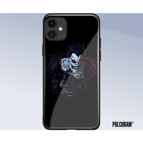 Ryuk Death Note anine glass phone case for iPhone 6 6s 7 8 x xr xs 11 pro max Samsung S note 8 9 10 20 Plus cover shell