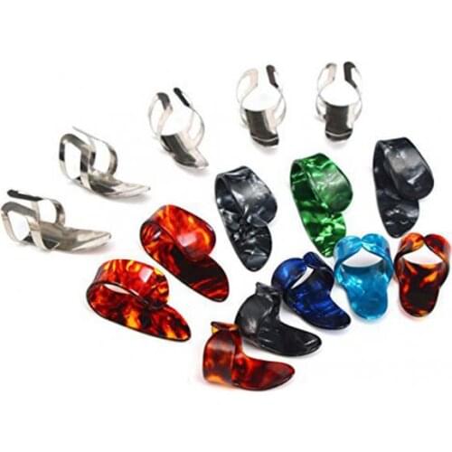 15pcs Stainless Steel Celluloid Thumb Finger Guitar Picks
