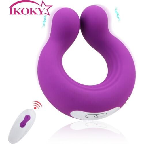 IKOKY 9 Speeds Couple Vibrator Cock Ring Vibrator Clitoris Stimulator Massager Vibrator Sex Toys Penis Clitoral Stimulation