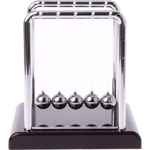 Cradle Steel Newtons Balance Ball Pendulum Fun Desk Toy Gift