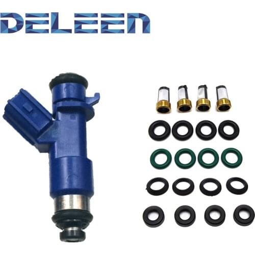 Deleen 4 Set Fuel Injector Repair Seal Kit for 07-12 Acura RDX 2.3L-L4 16450RWCA01 Car Accessories