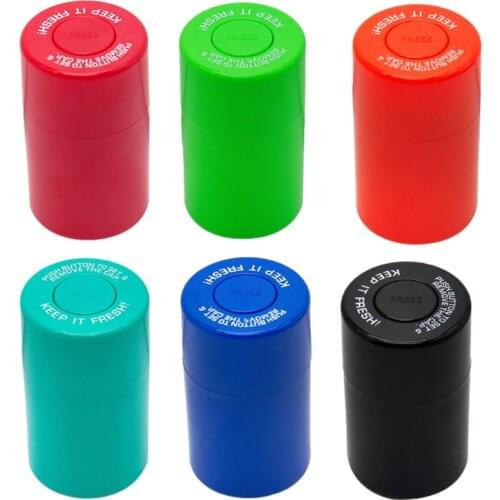 Round Plastic Airtight Stash Jar Tobacco Herb Storage Case Mini Sealed Tank Container for Dry Coffee Dropshipping
