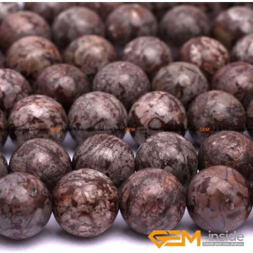 Round Brown Jaspers Beads Natural Stone Bead DIY Bead For Neclklace Or Bracelet Making Wholesale! Strand 15" Free Shipping